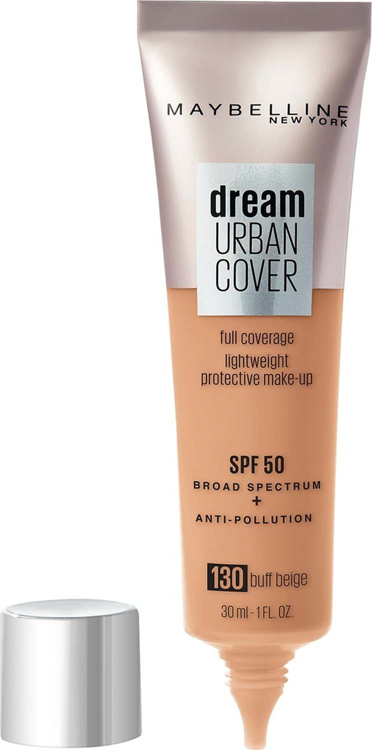 фото Тональный крем Maybelline New York Dream Urban Cover, оттенок 130, Золотисто-бежевый, 30 мл