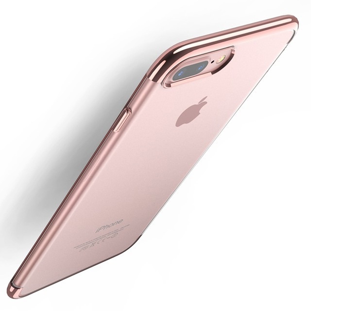 фото Чехол для сотового телефона Floveme для iPhone 8 (окантовка Rose Gold), розовый