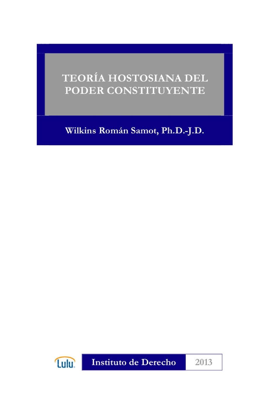 фото TEORIA HOSTOSIANA DEL PODER CONSTITUYENTE