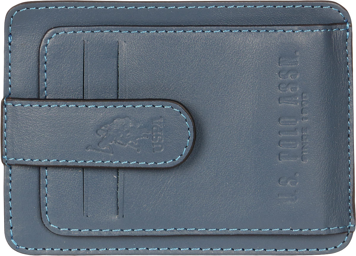 фото Футляр для кредитных карт мужской U.S. Polo Assn., цвет: синий. A081SZ0CD0K8ELMER_VR028