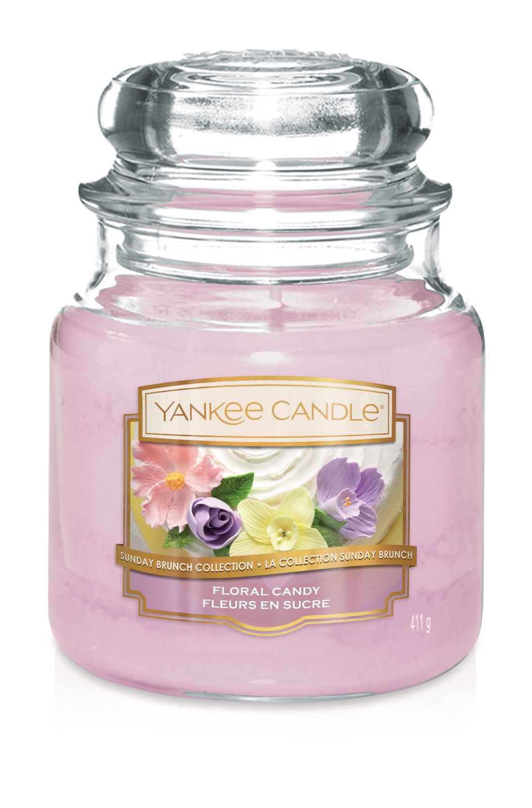 фото Свеча ароматизированная Yankee Candle "Цветочные сладости Floral Candy 411 гр / 65-90 часов"1611850E, сиреневый