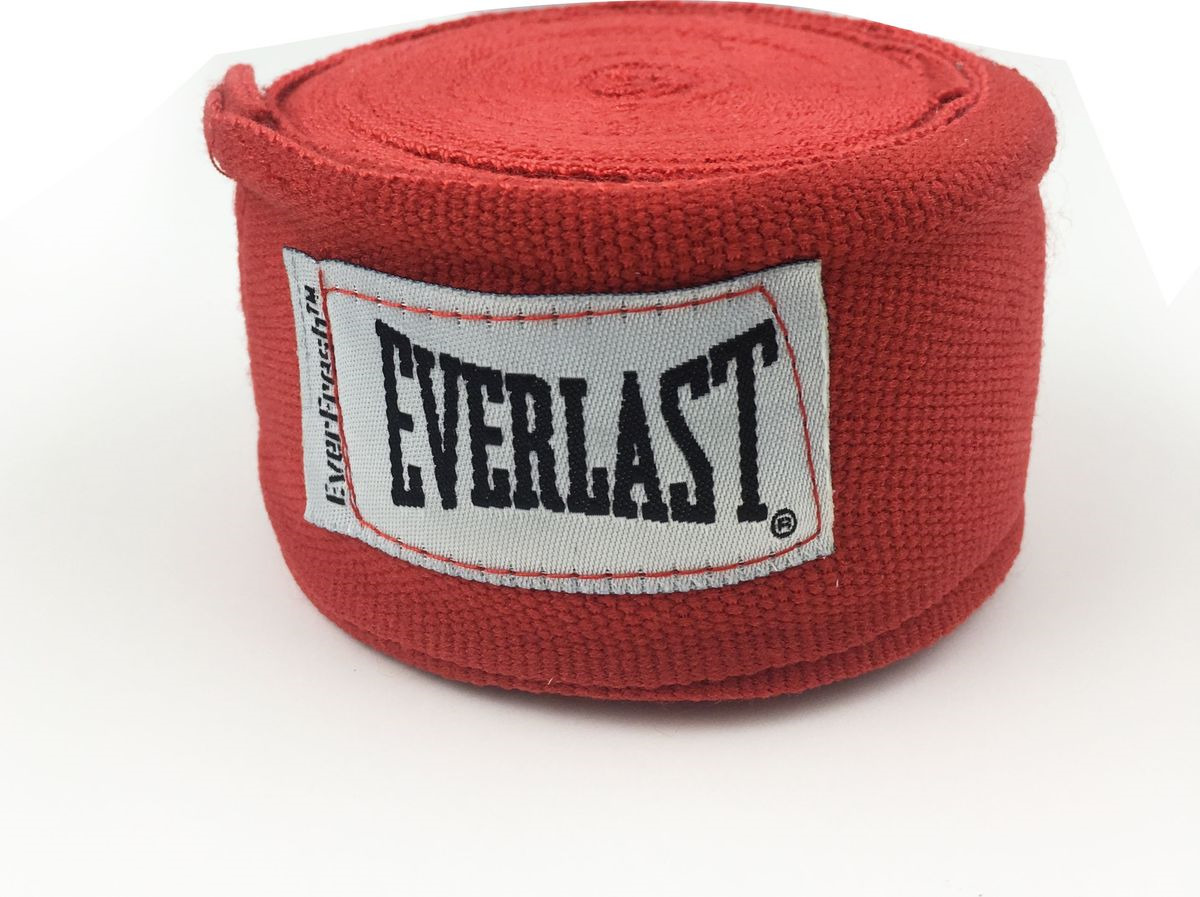 Боксерский бинт Everlast Elastic, 4464RD, красный, 3,5 м
