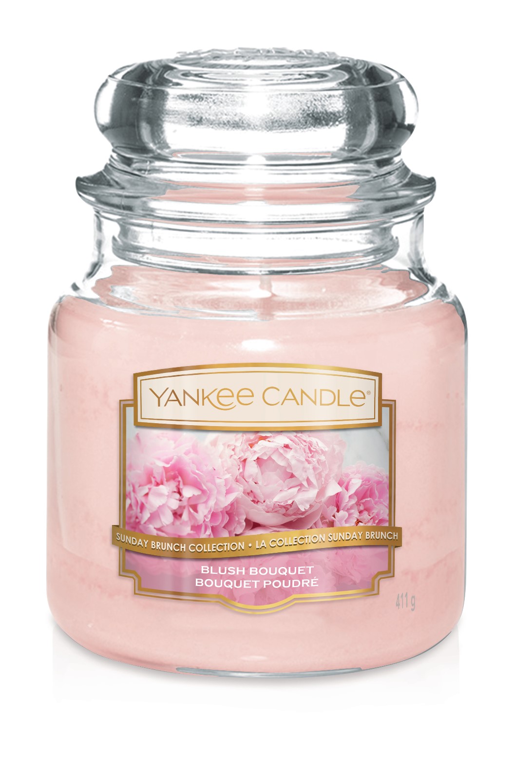 фото Свеча ароматизированная Yankee Candle "Пудровый букет Blush Bouquet 411 гр / 65-90 часов"1610858E, розовый