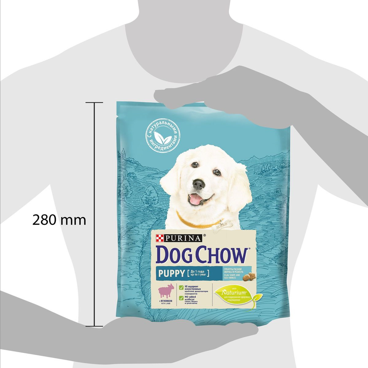 фото Корм сухой Dog Chow "Puppy", для собак до 1 года, с ягненком, 800 г