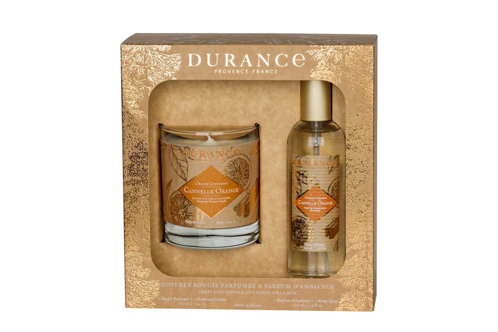 фото Набор свечей Durance "Апельсин и Корица/Orange-Cinnamon"070452, золотой