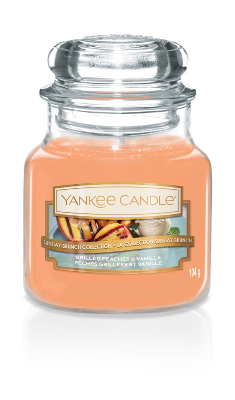 фото Свеча ароматизированная Yankee Candle "Персик на гриле и ваниль Grilled Peaches and Vanilla 104гр / 25-45 часов"1611854E, оранжевый