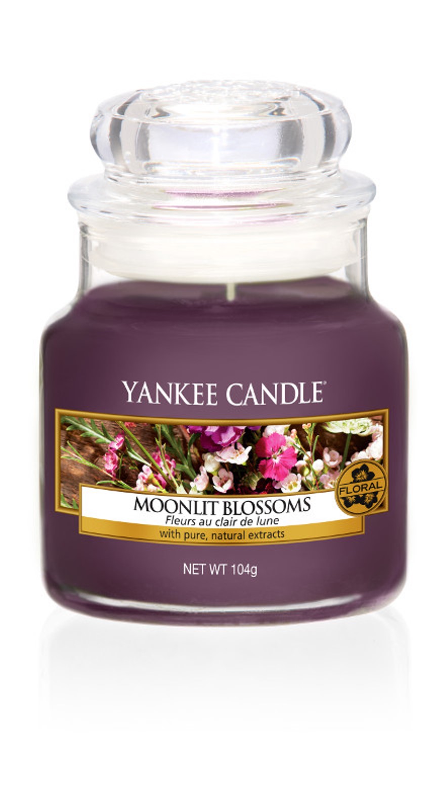 фото Свеча ароматизированная Yankee Candle "Лунный букет Moonlit Blossoms 104гр / 25-45 часов"1611581E, фиолетовый