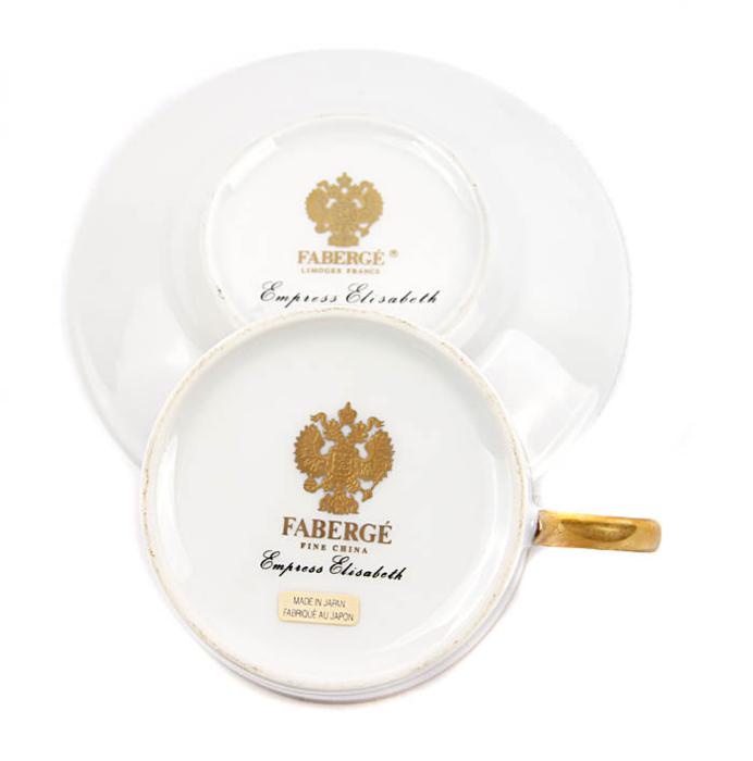 фото Чайная пара Faberge "Императрица Елизавета", белый, золотой