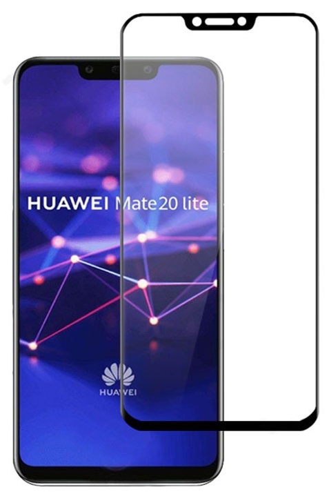 фото Защитное стекло ТЕХПАК 5D для HUAWEI MATE 20 LITE, черный