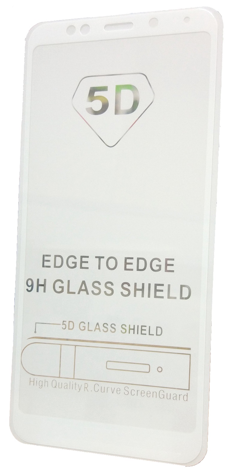 Защитное стекло Xiaomi Redmi Note 5 (Full Glue белая рамка), белый