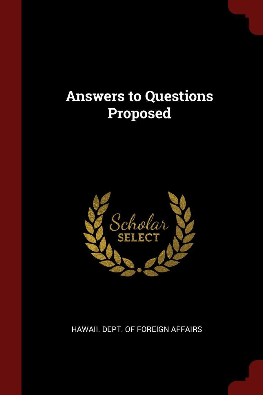 фото Answers to Questions Proposed