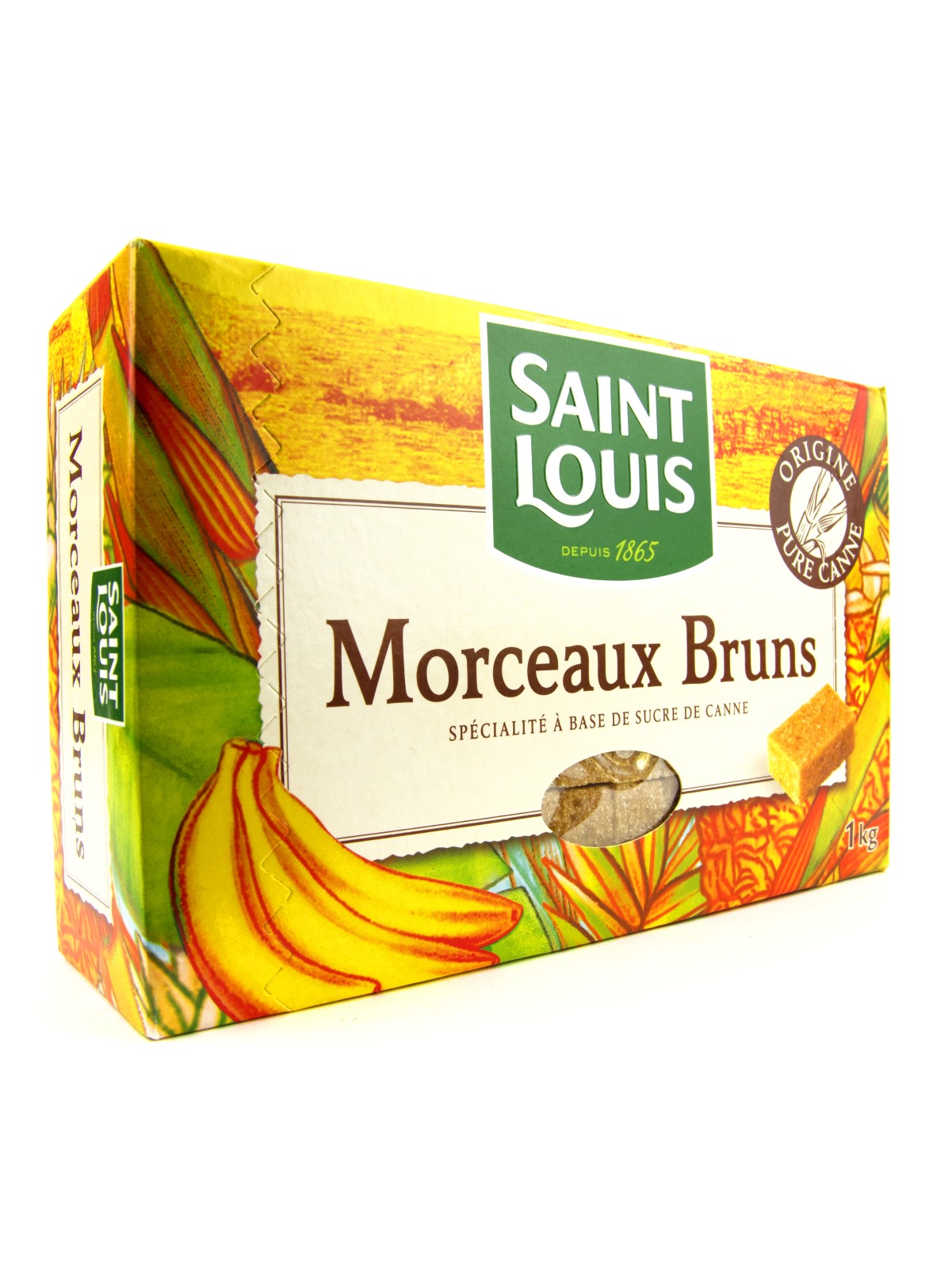 Сахар Saint Louis кусковой тростниковый коричневый 1 кг., Франция