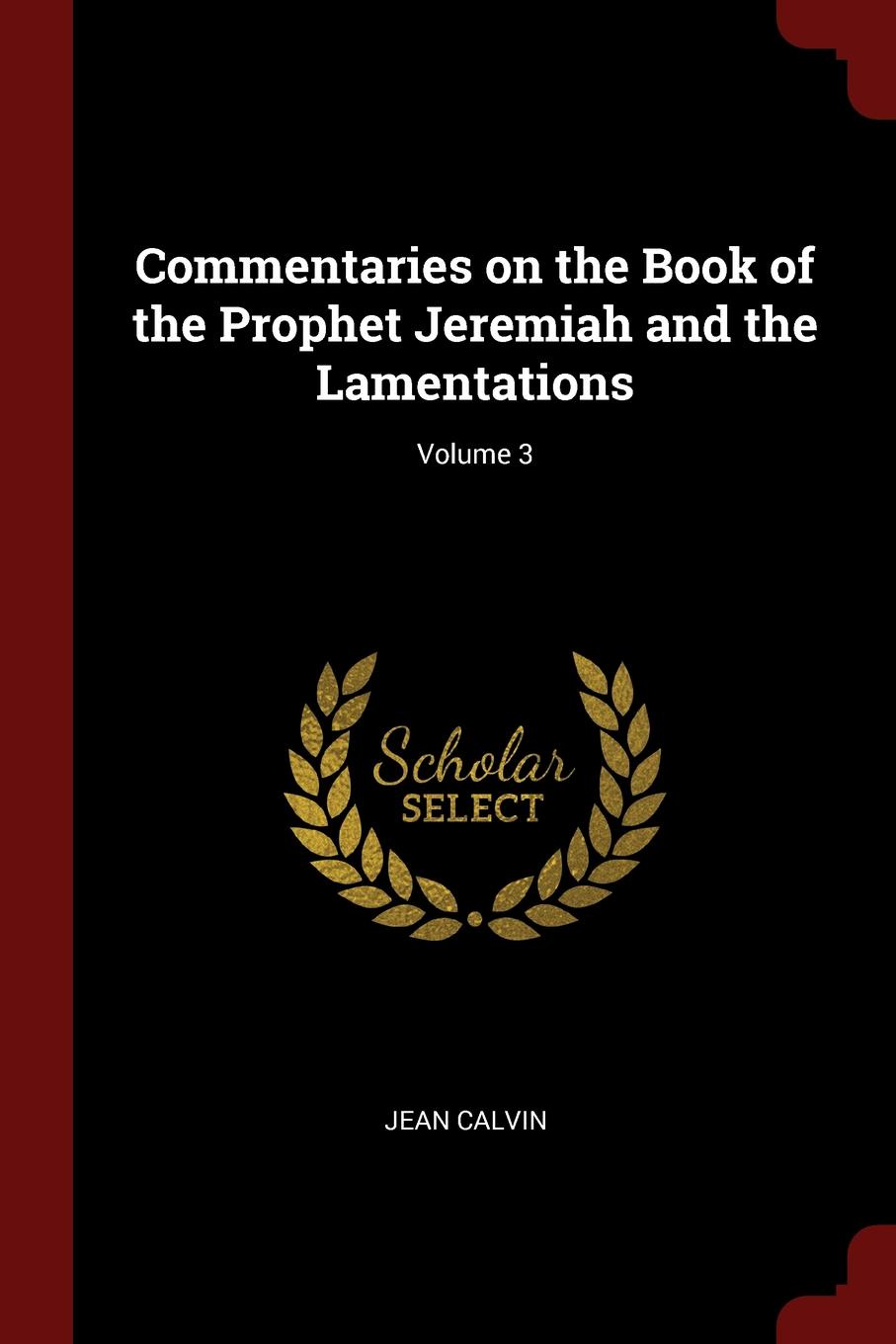 Commentaries on the Book of the Prophet Jeremiah and the Lamentations; Volume 3