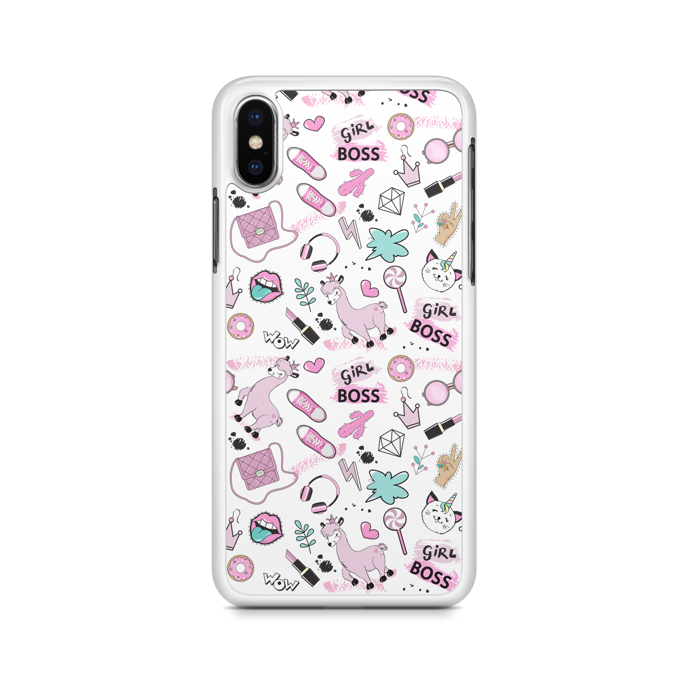 Чехол для сотового телефона Дайте две! "Girl Boss" для iPhone X/XS, IPX.CASE-18, разноцветный