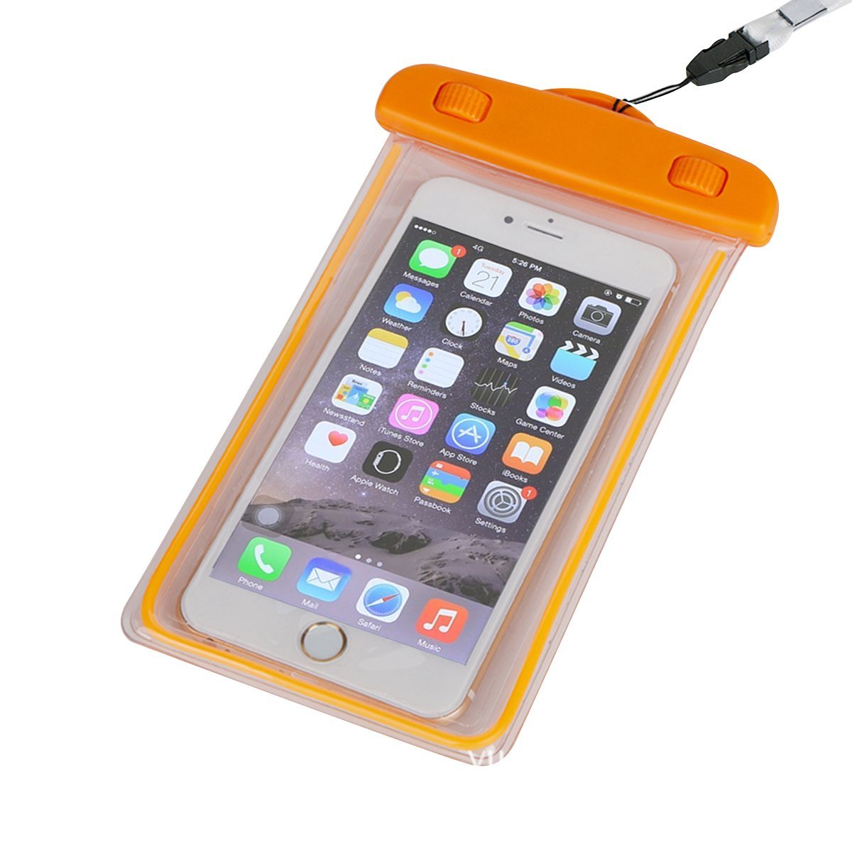 фото Чехол для сотового телефона Migliores Водонепроницаемый чехол-пакет для телефона, оранжевый