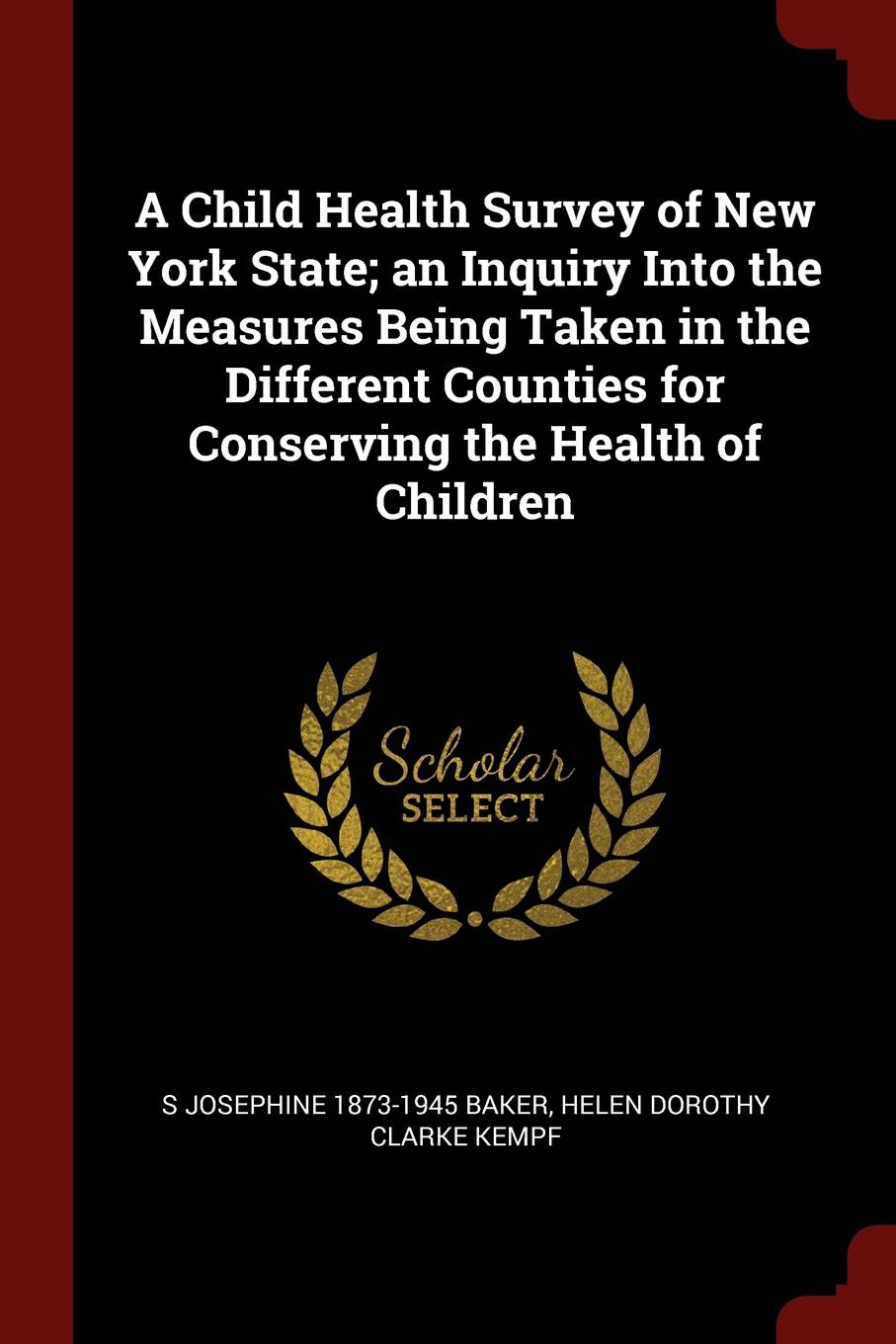 A Child Health Survey of New York State; an Inquiry Into the Measures Being Taken in the Different Counties for Conserving the Health of Children