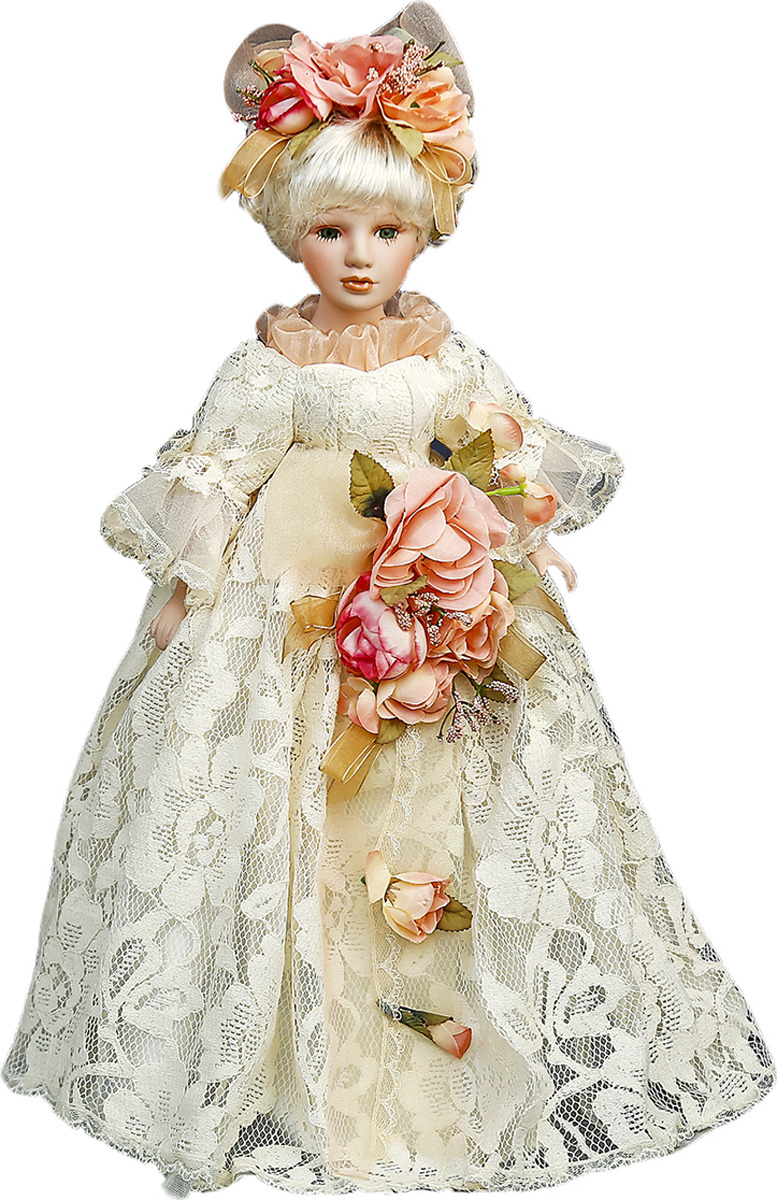 Кукла-светильник Барышня Анастасия в платье с цветами, 3305593, 47 х 15 х 14 см
