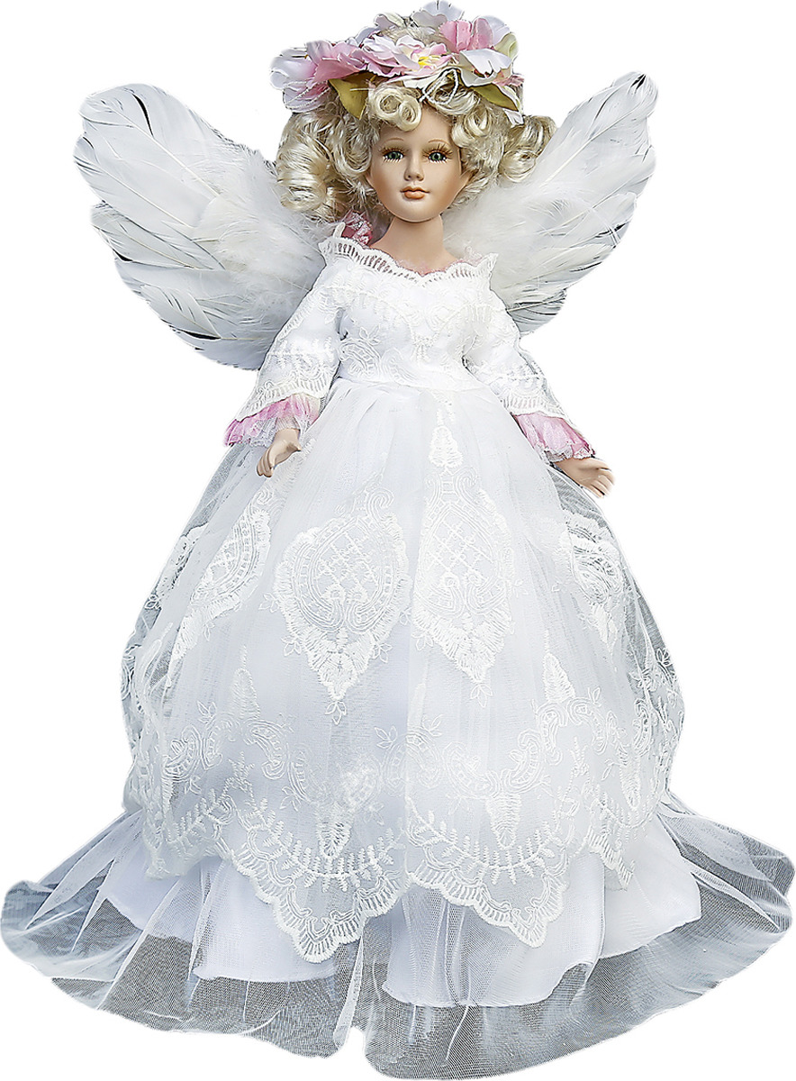 Кукла-светильник Ангел-девушка в цветочном венке, 3305598, 47 х 15 х 14 см
