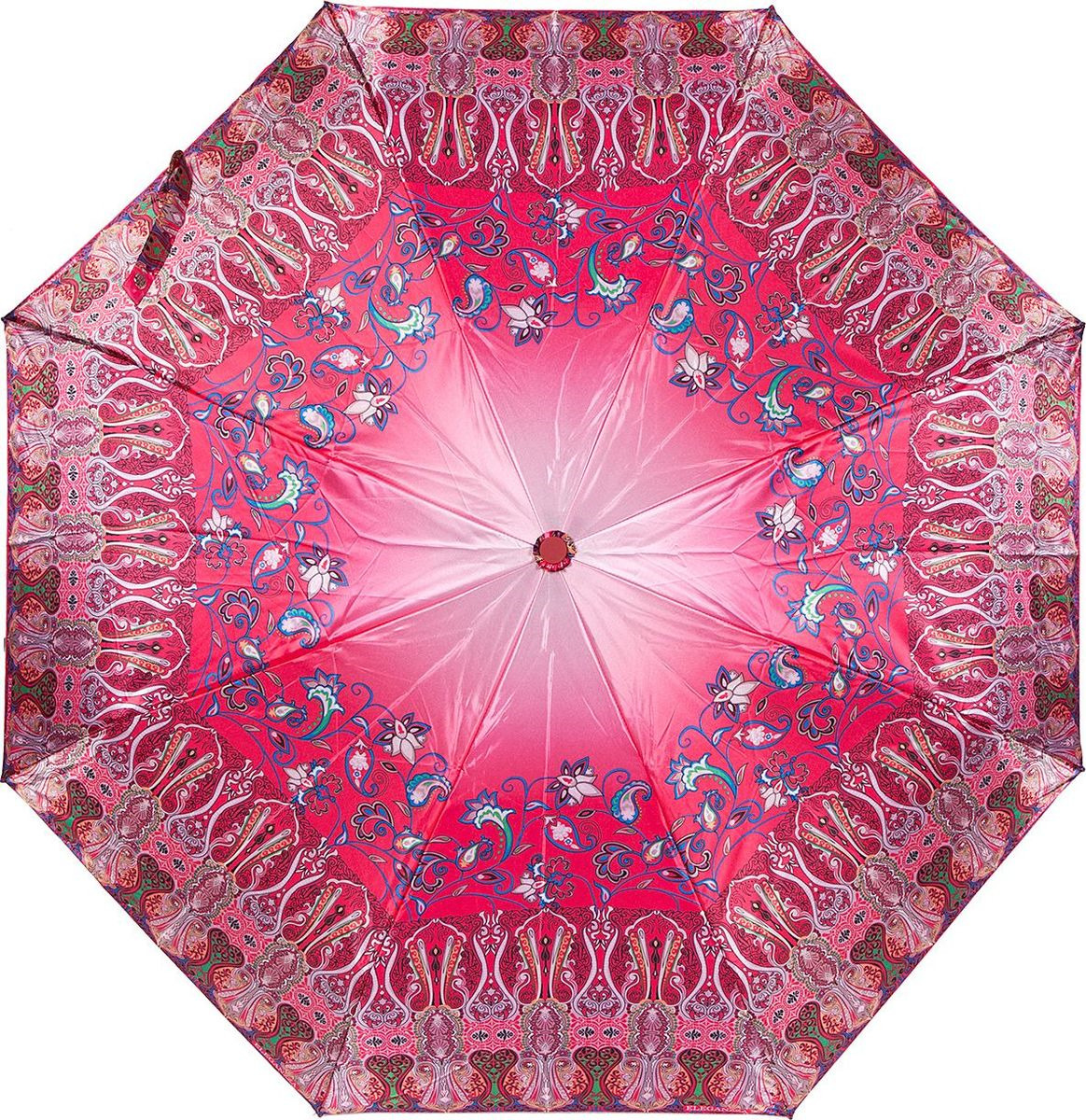 Зонт женский Eleganzza, автомат, 3 сложения, А3-05-0377LS 08, бордовый