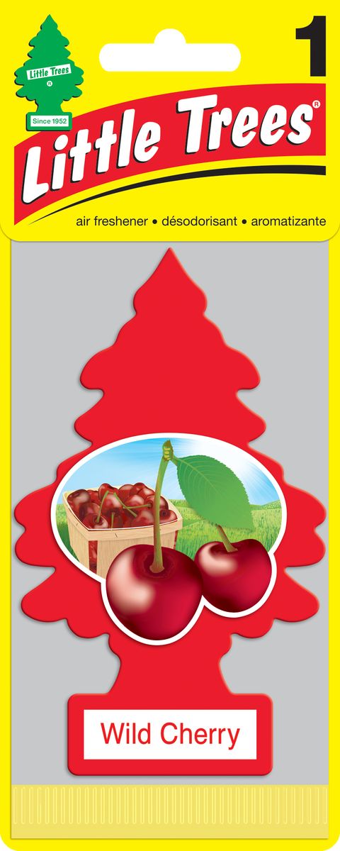 фото Освежитель воздуха Car-Freshner Little Trees Дикая вишня, U1P-10311-RUSS, красный