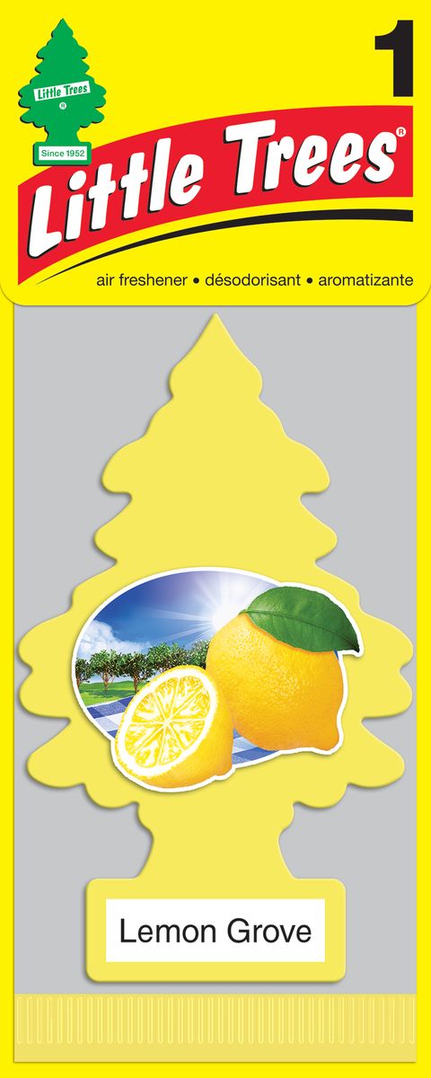 фото Освежитель воздуха Car-Freshner Little Trees Лимонный сад, U1P-10594-RUSS, желтый