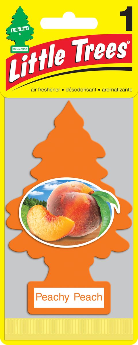 фото Освежитель воздуха Car-Freshner Little Trees Персик, U1P-10319-RUSS, оранжевый