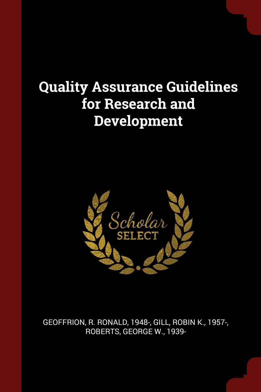 Quality Assurance Guidelines for Research and Development