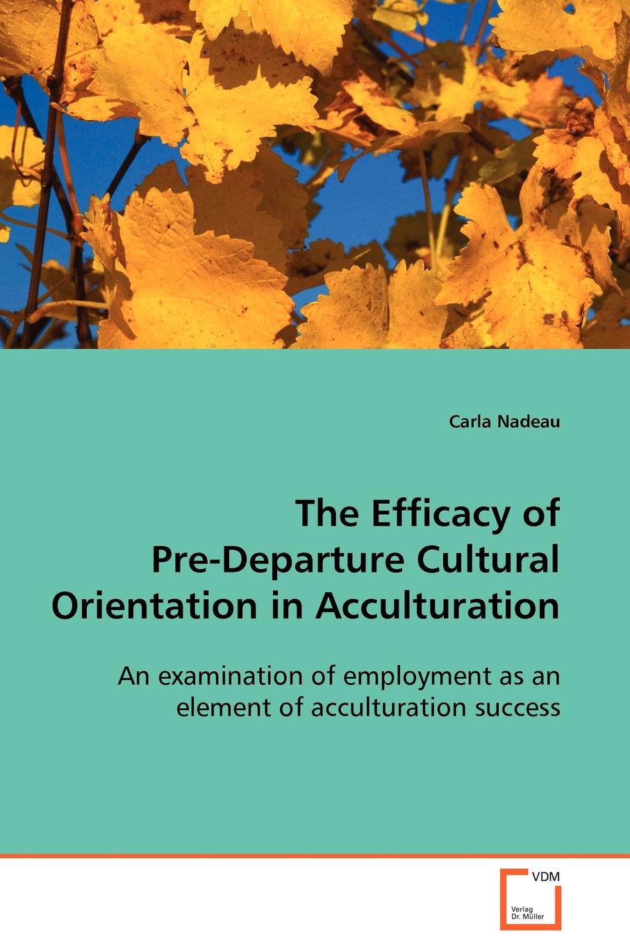 The Efficacy of Pre-Departure Cultural Orientation in Acculturation