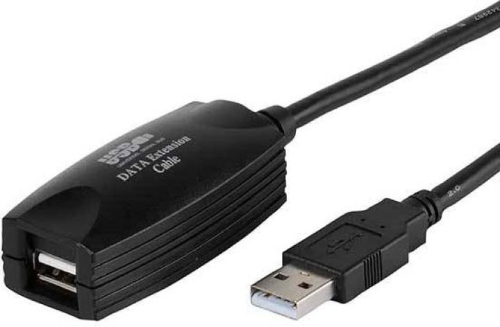 фото Кабель Vivanco CE U5 50A, USB 2,0 AM/AF, 5 м, черный