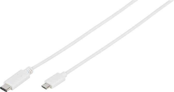 Кабель Vivanco CC 31 CM2 10, USB C/2,0 micro B, 1 м, белый