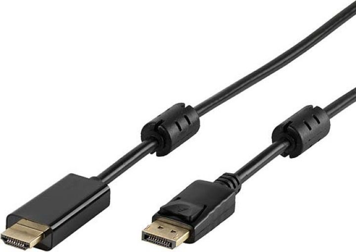 Кабель Vivanco CC M 18 DP, DP/HDMI, 1,8 м, черный
