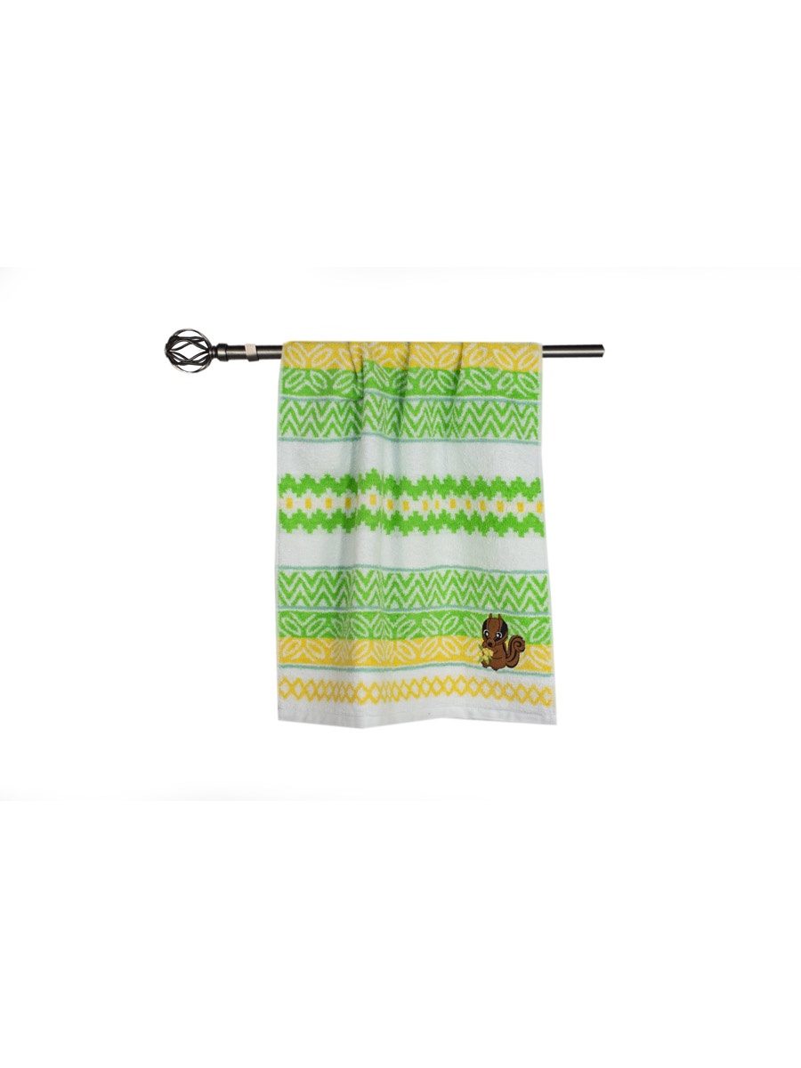 Полотенце банное Grand Stil Зоосад Бурундук, размер 68*135, GS-B02b, зеленый