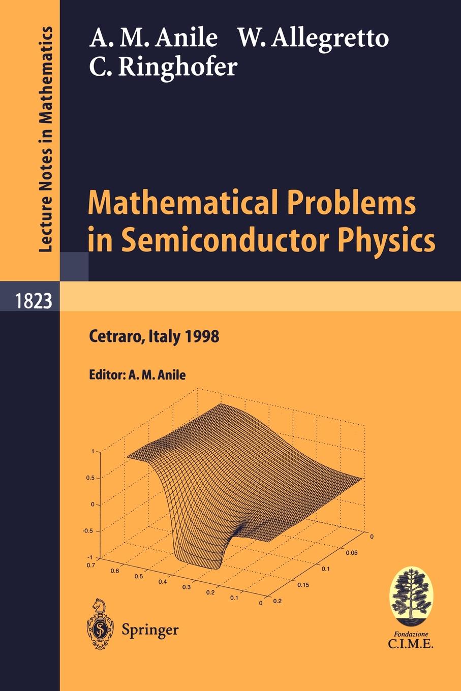 Mathematics problems. Problems in Mathematics. Semiconductor physics. Modeling Mathematical problems. Springer lecture Note in Mathematics Cover.