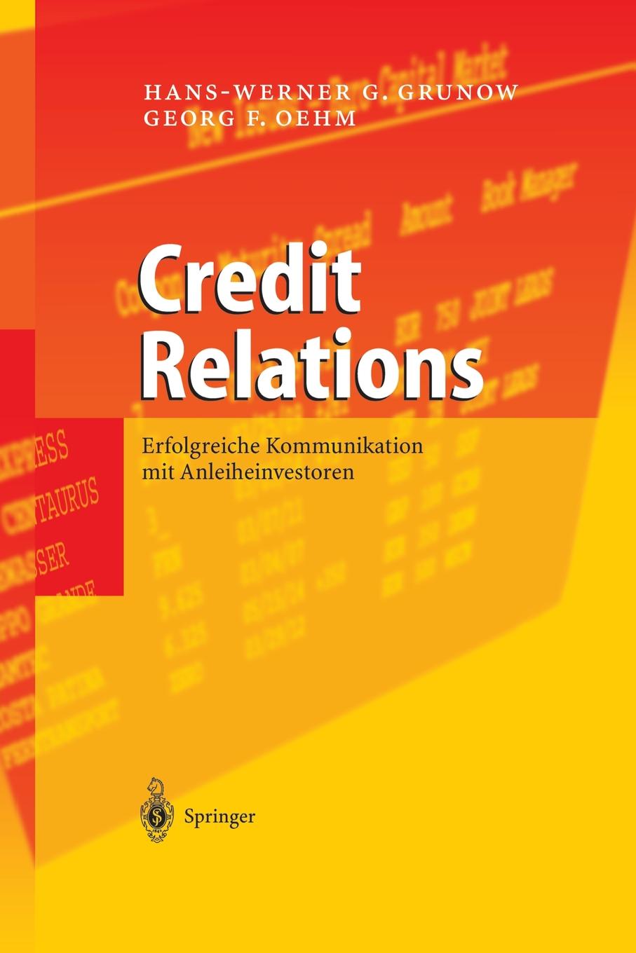 фото Credit Relations. Erfolgreiche Kommunikation mit Anleiheinvestoren