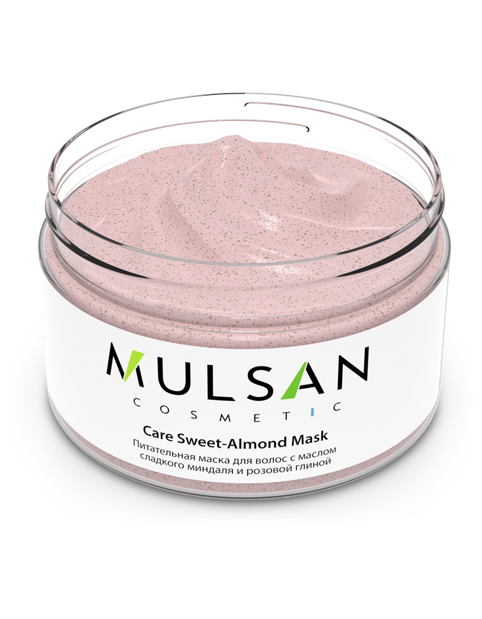 Маска для волос Mulsan Питательная с маслом сладкого миндаля и розовой глиной