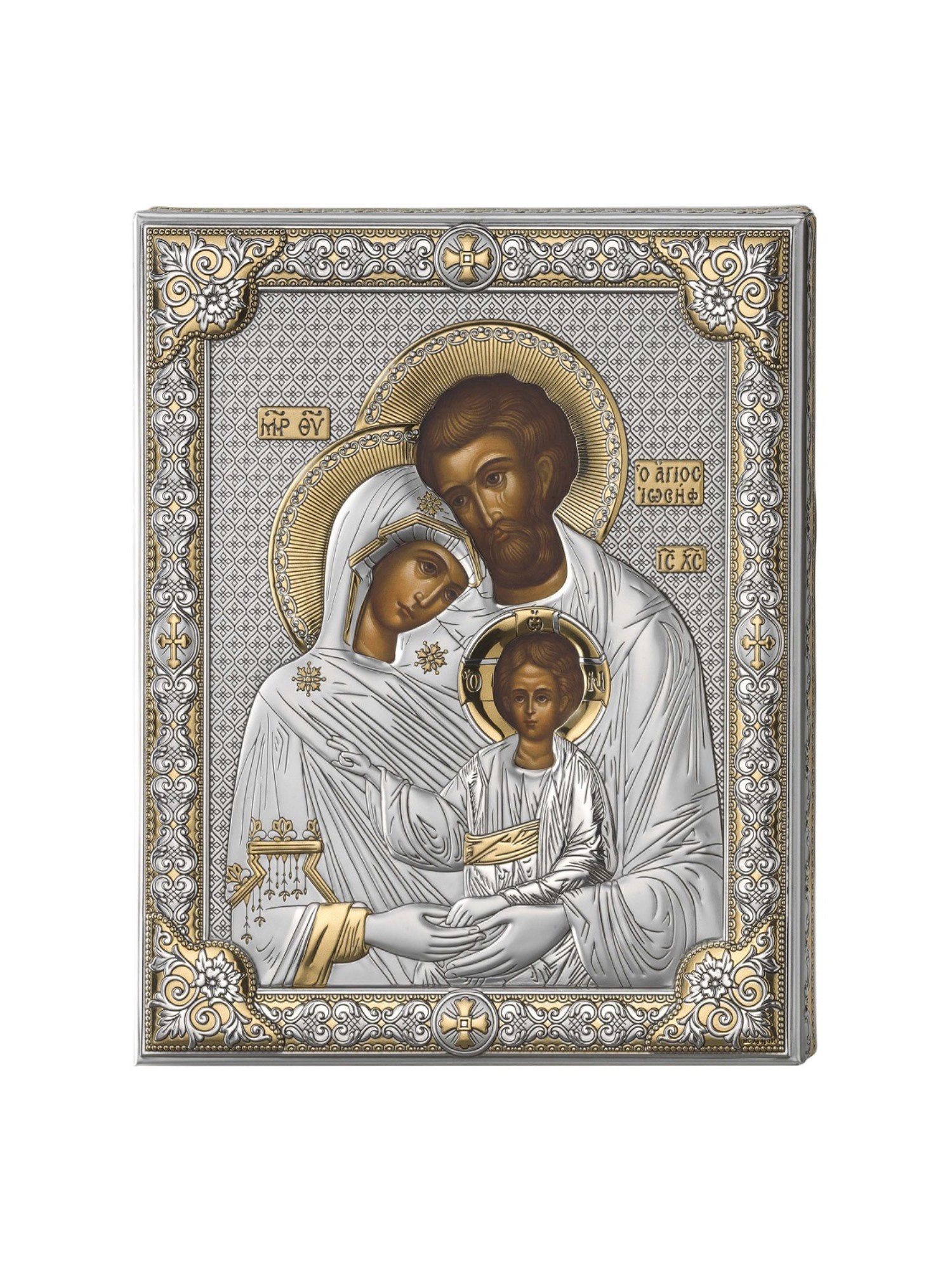 Икона АргентА Святое семейство 12 х 16, серебристый