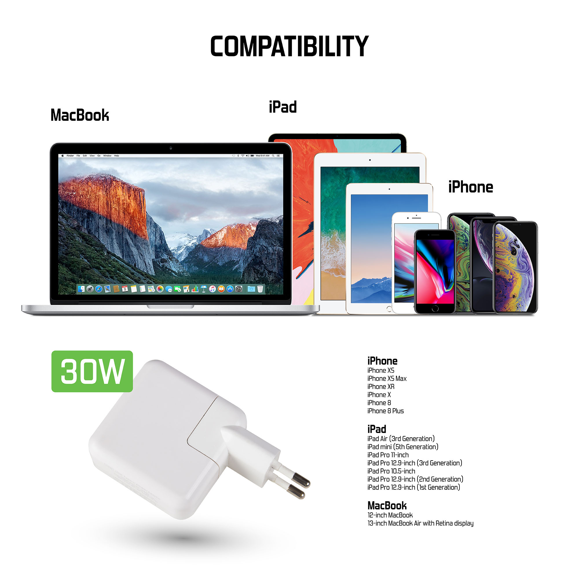 фото Зарядное устройство DORTEN USB-C Power Adapter 30W, белый