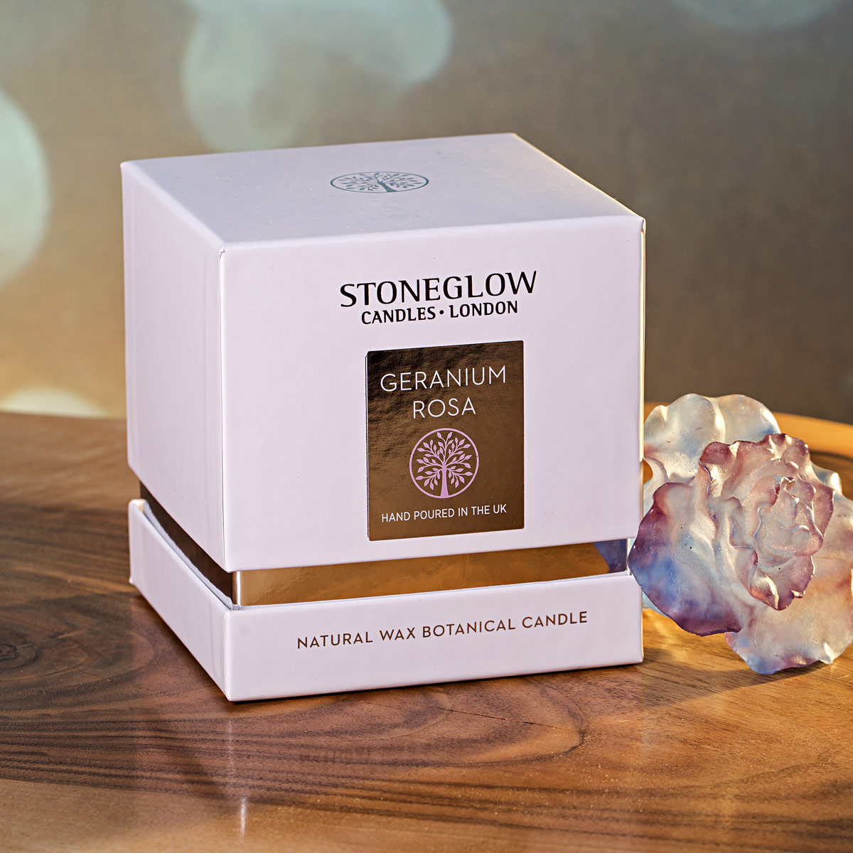 фото Свеча ароматизированная Stoneglow Розовая герань