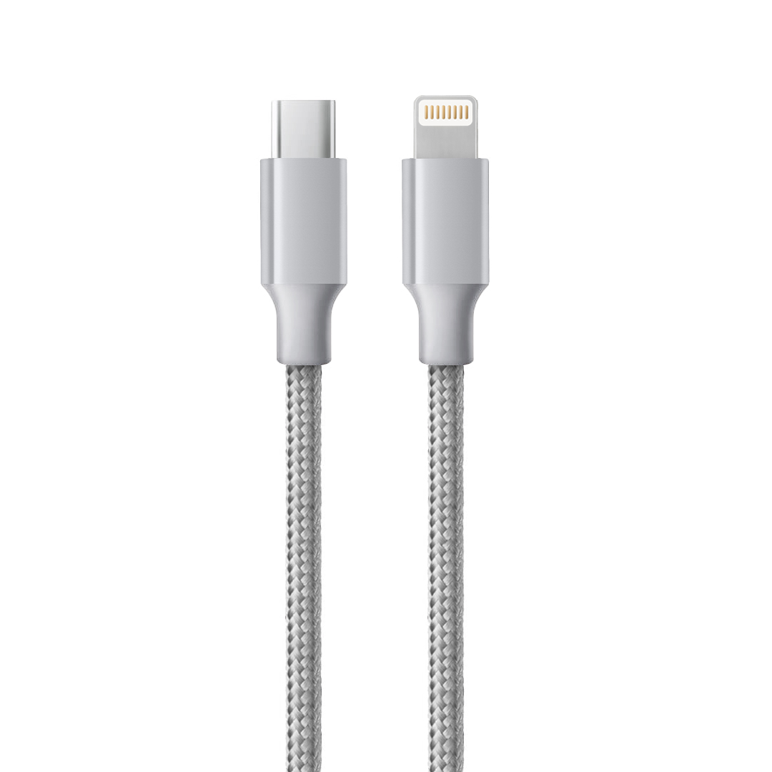 фото Кабель Dorten USB-C to Lightning cable: Metallic Series 1.2 meter (Silver/Cеребряный)