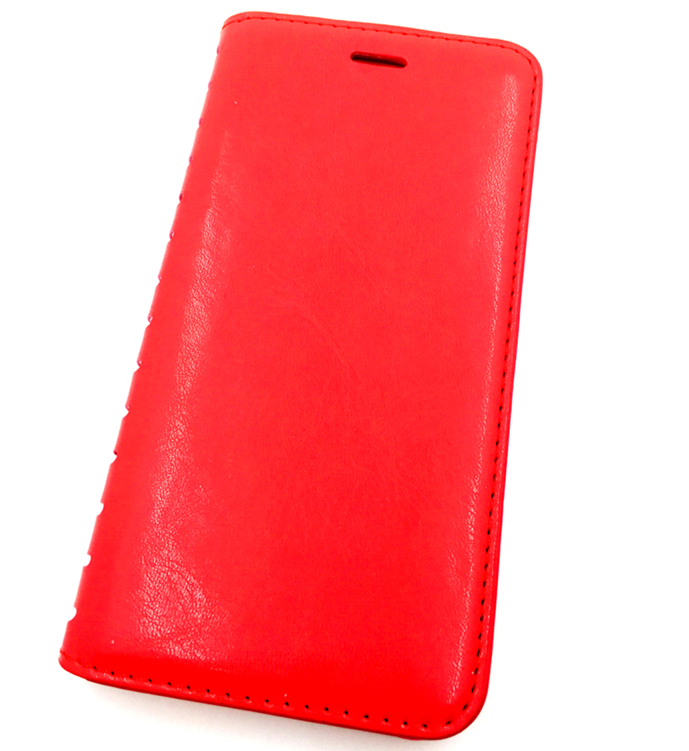Чехол для сотового телефона Мобильная мода Honor 8 lite 2017 Чехол-книжка силиконовая с отделом для карт QUINS, красный