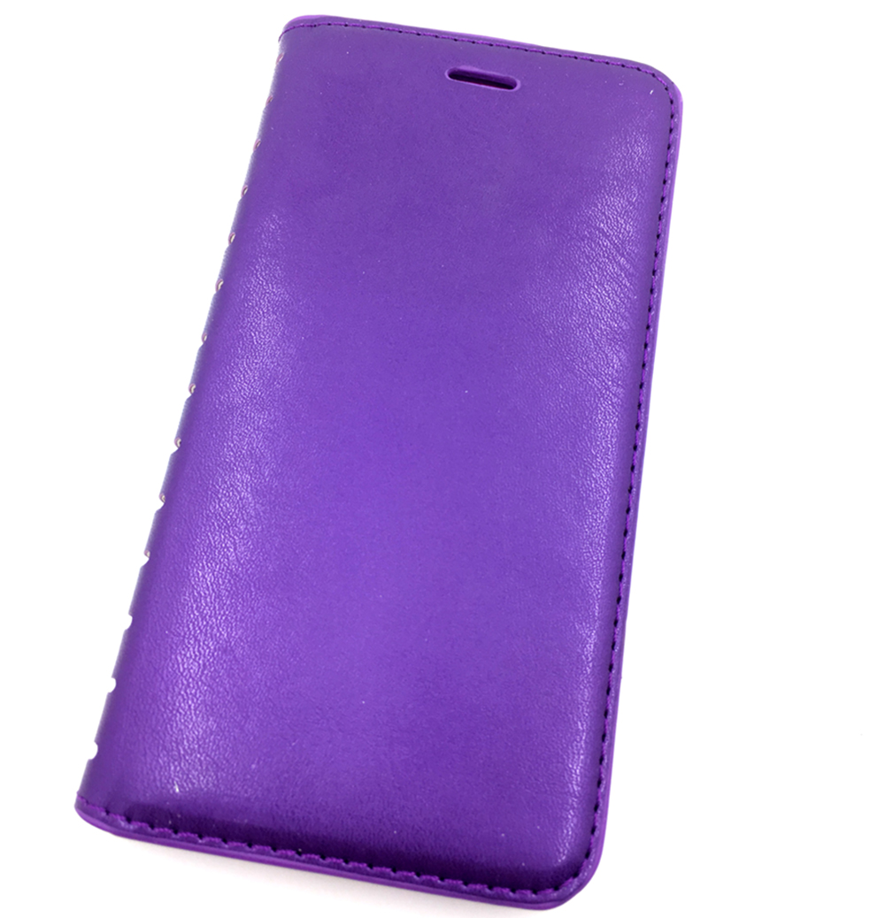 Чехол для сотового телефона Мобильная мода Honor 8 lite 2017 Чехол-книжка силиконовая с отделом для карт QUINS, фиолетовый