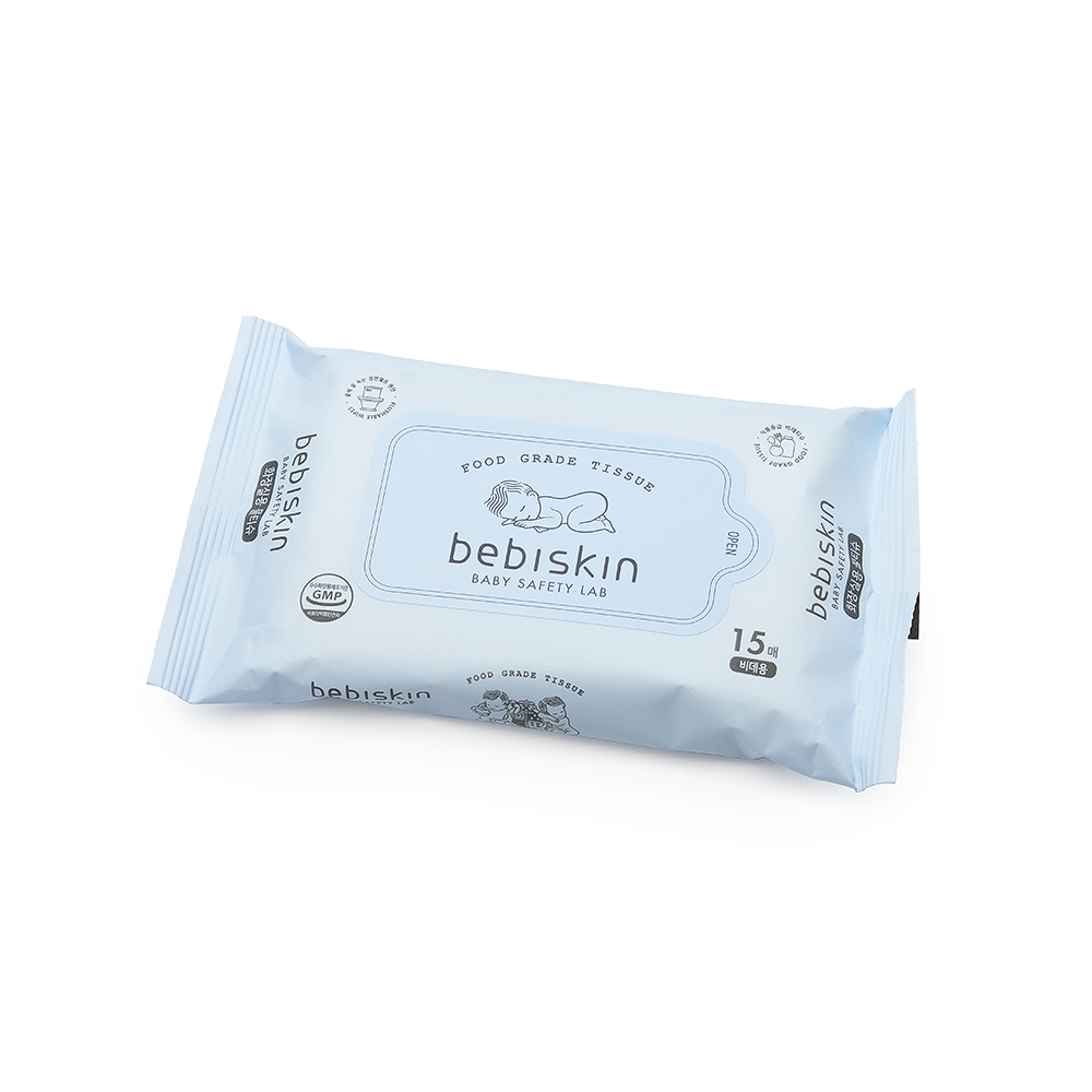 Детские органические влажные биде-салфетки Bebiskin Food Grade Tissue Bidet, 15 шт