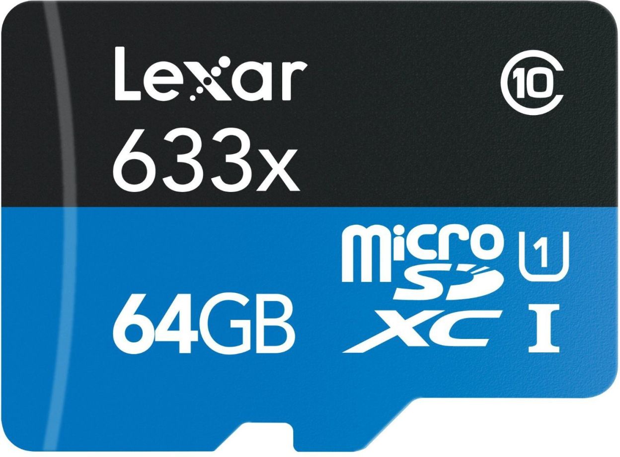 фото Карта памяти Lexar MicroSD  64GB   Class 10 UHS-I 633х (95 Mb/s) + SD адаптер