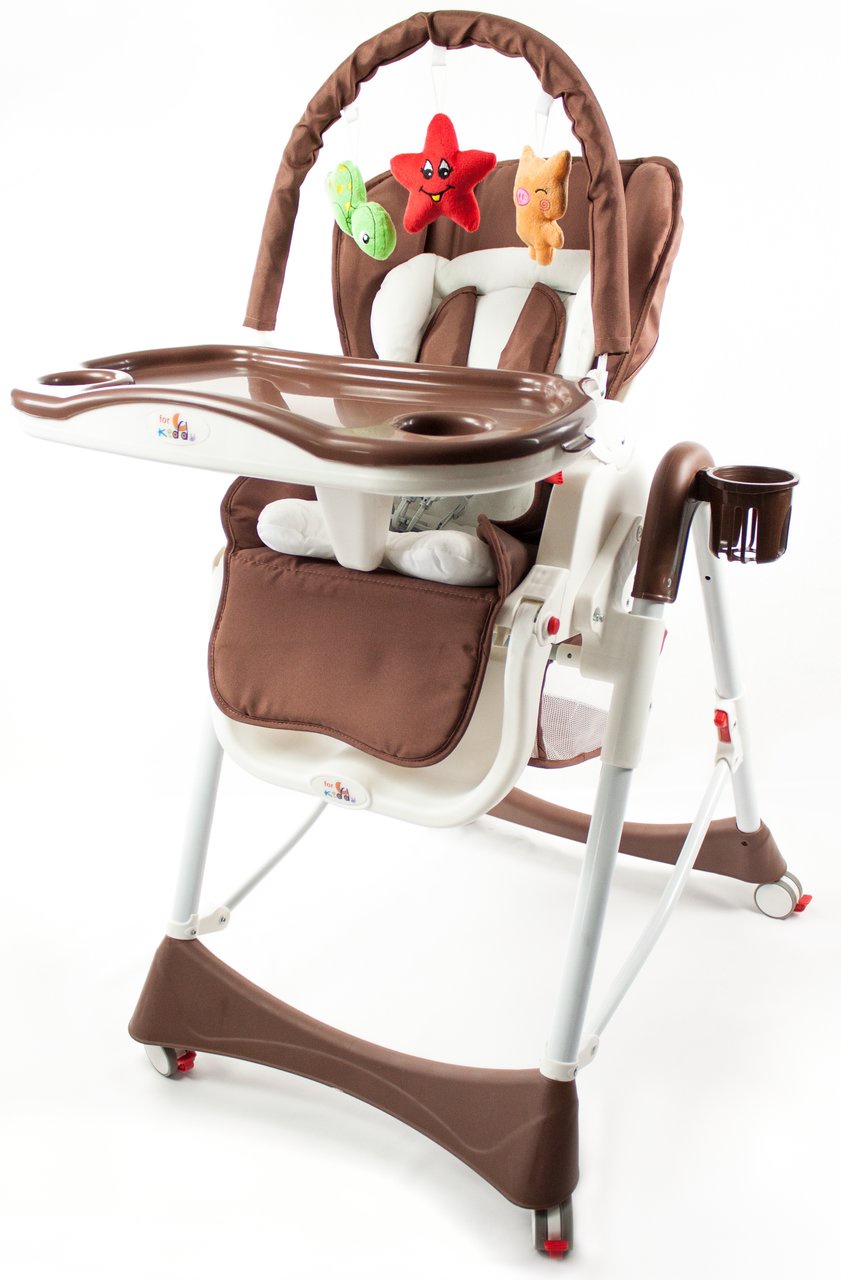 фото Стульчик для кормления ForKiddy Optimum Toys V2 Coffee 0+ шоколадный, коричневый