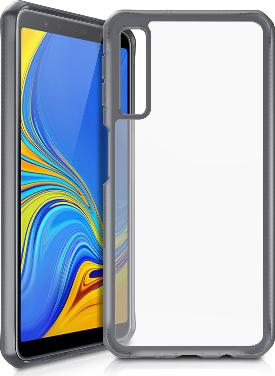 фото Чехол-накладка Itskins Hybrid MKII для Samsung Galaxy A7 (2018), черный, прозрачный