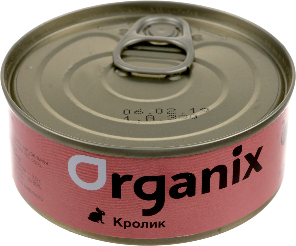 фото Консервы для кошек "Organix", с кроликом, 100 г Organix (zoo)