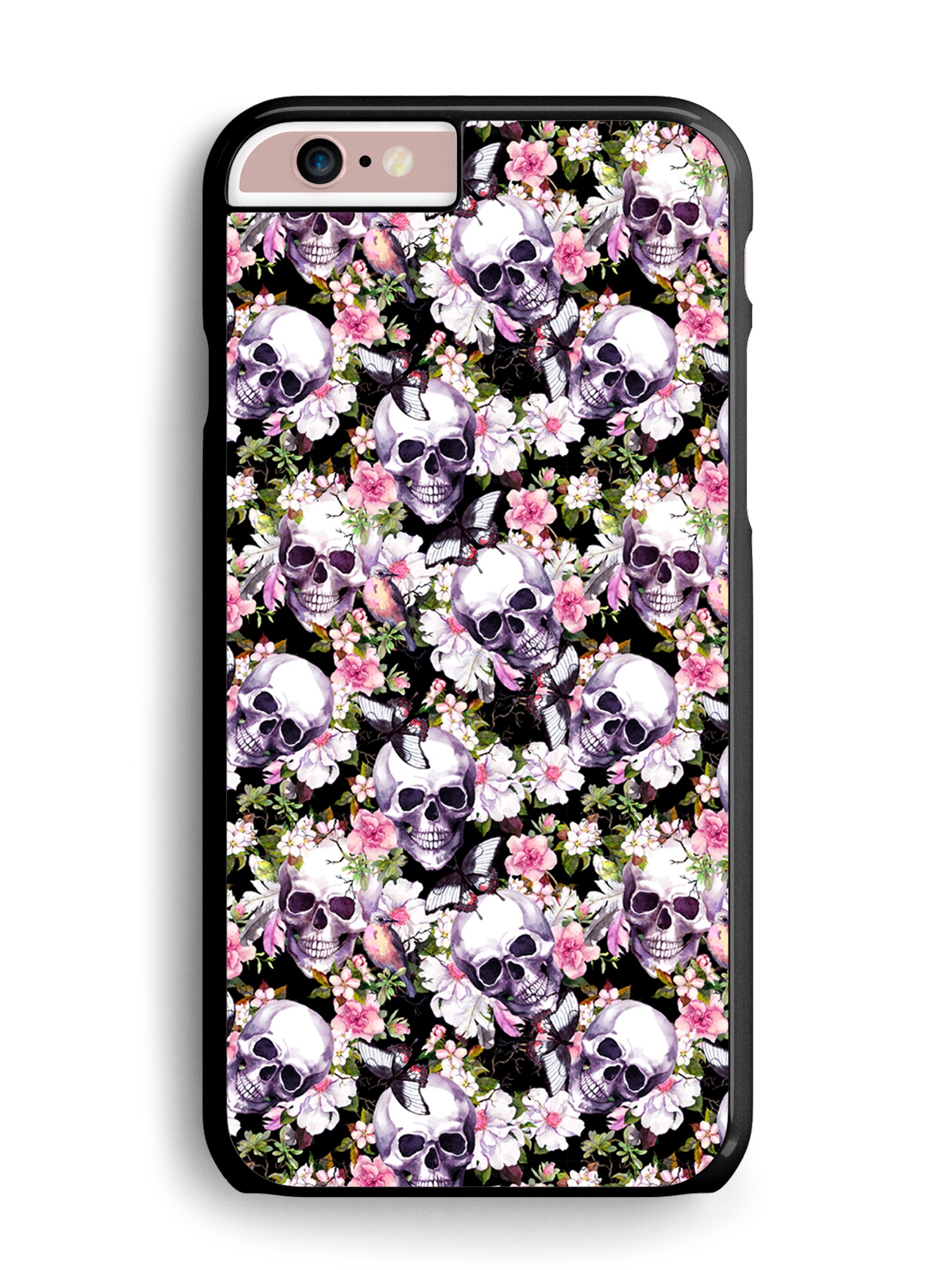 фото Чехол для сотового телефона Дайте две! "Череп и цветы" для iPhone 6/6S, IP6.CASE-16, разноцветный