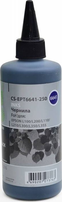 Чернила Cactus CS-EPT6641-250 для Epson L100/L110/L120/L132/L200/L210/L222/L300/L312/L350/L355/L362/L366/L456/L550/L555/L566/L1300, черный Чернила Cactus CS-EPT6641-250 для Epson L100/L110/L120/L132/L200/L210/L222/L300/L312/L350/L355/L362/L366/L456/L550/L555/L566/L1300, черный