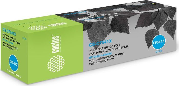 Комплект 4 шт, Картридж CYAN /M254DW/M280NW 2.5K CS-CF541X CACTUS