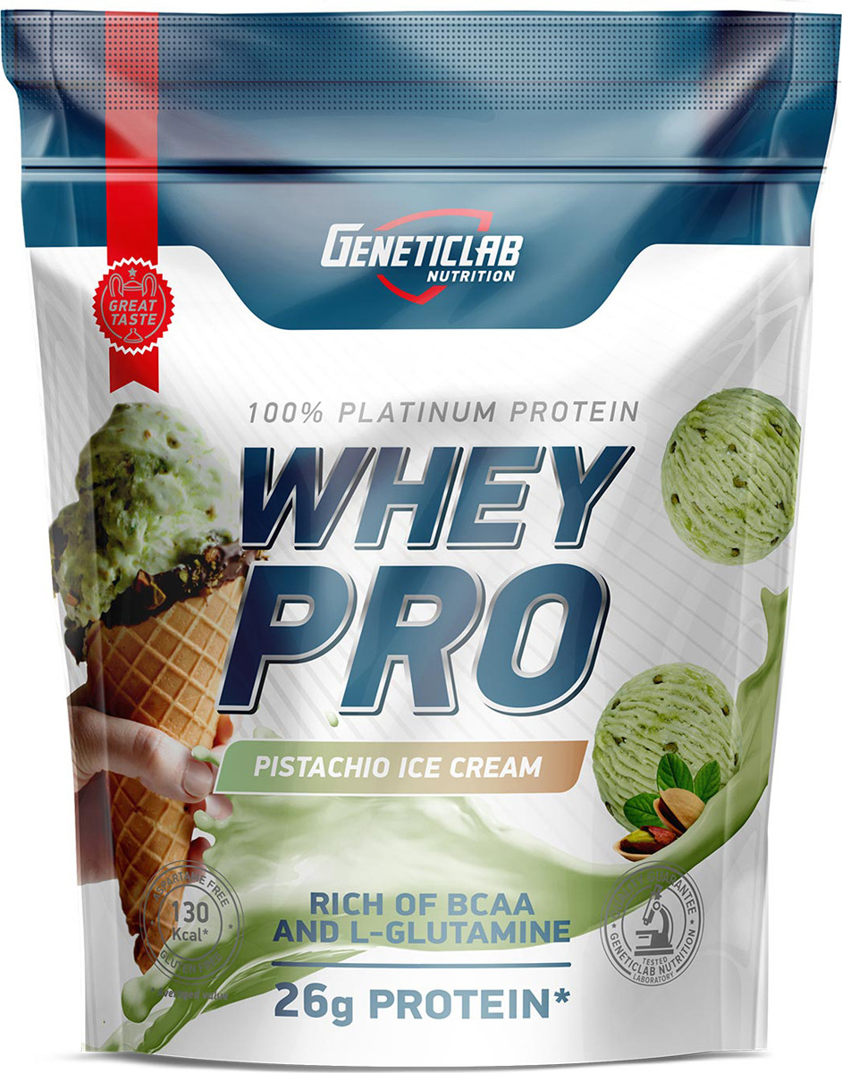 Протеин сывороточный Geneticlab Nutrition Whey Pro, фисташковое мороженое, 900 г